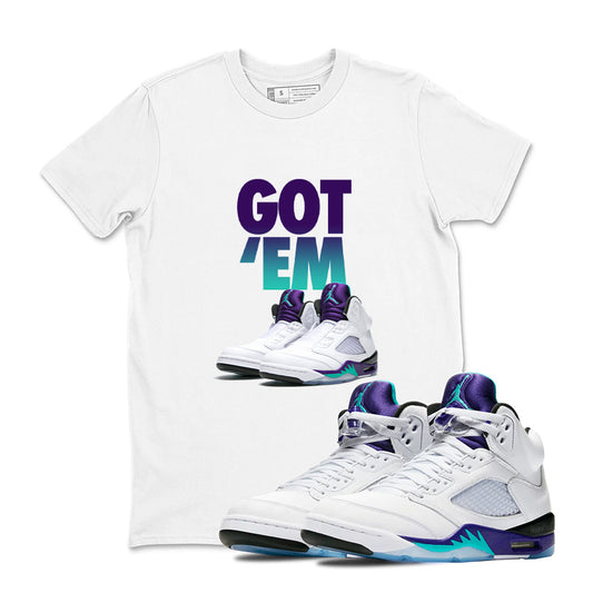 GOT 'EM Shirt to Match Jordan 5 Grape, Retro 5 grape Shirt, grape 5s Sneaker Tee