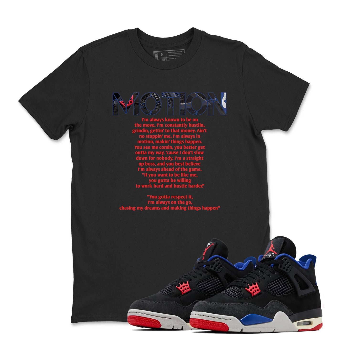 4 Rare Air Sneaker Match Shirt, Black Fire Red Deep Royal Tech Grey, Rare Air Jordan 4 Tshirt Adult Youth