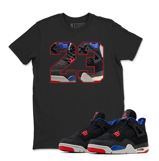 4 Rare Air Sneaker Match Shirt, Black Fire Red Deep Royal Tech Grey, Rare Air Jordan 4 Tshirt Adult Youth