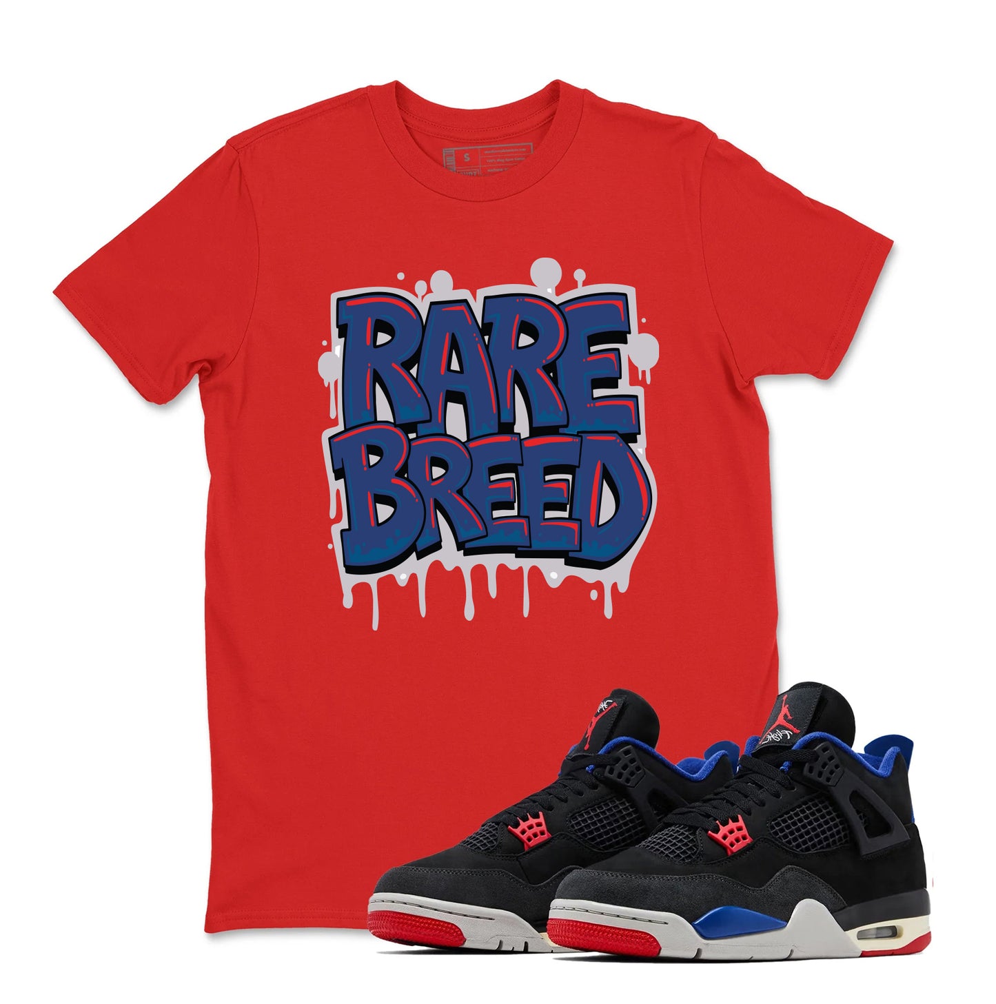 4 Rare Air Sneaker Match Shirt, Black Fire Red Deep Royal Tech Grey, Rare Air Jordan 4 Tshirt Adult Youth