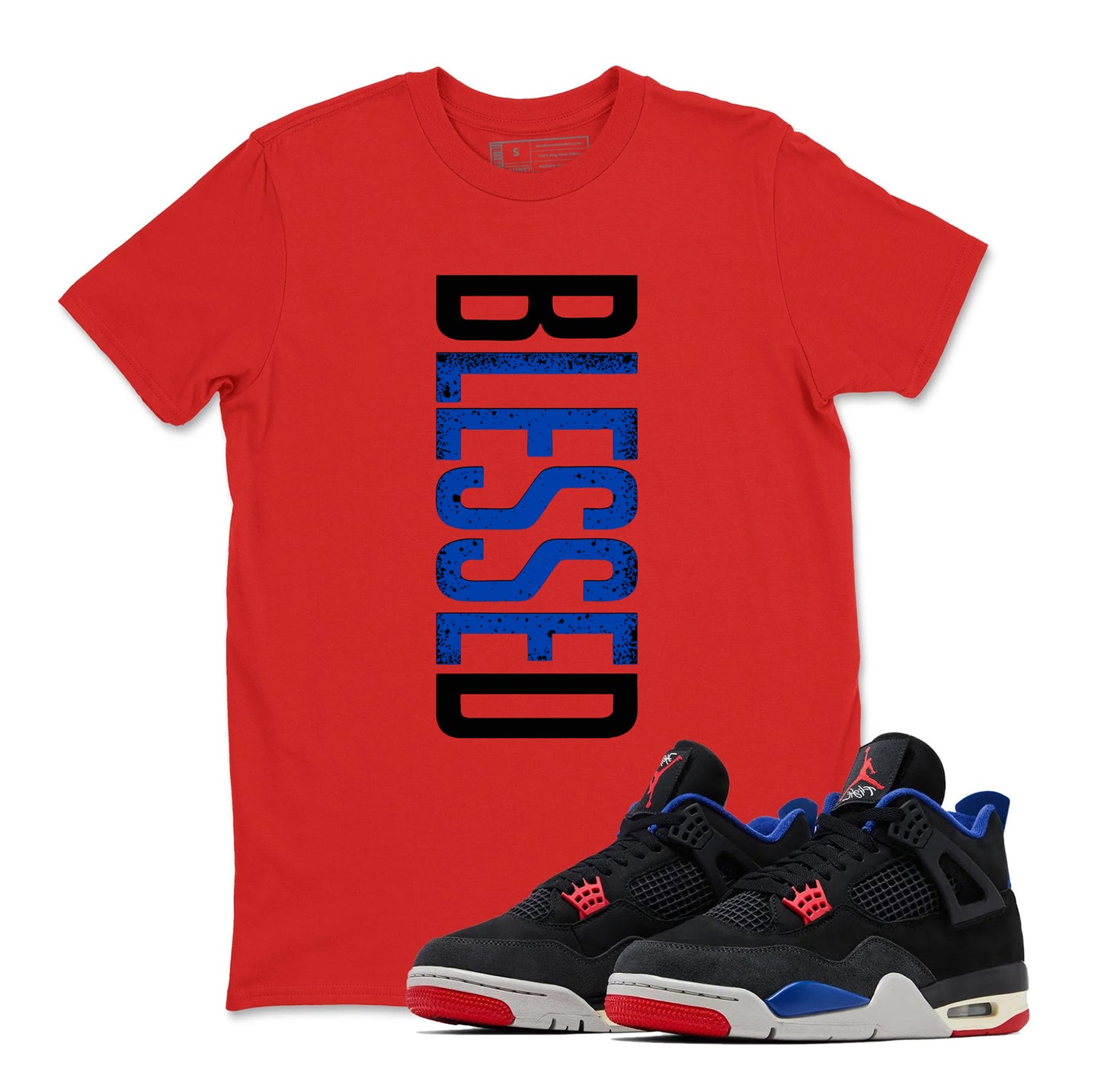 4 Rare Air Sneaker Match Shirt, Black Fire Red Deep Royal Tech Grey, Rare Air Jordan 4 Tshirt Adult Youth