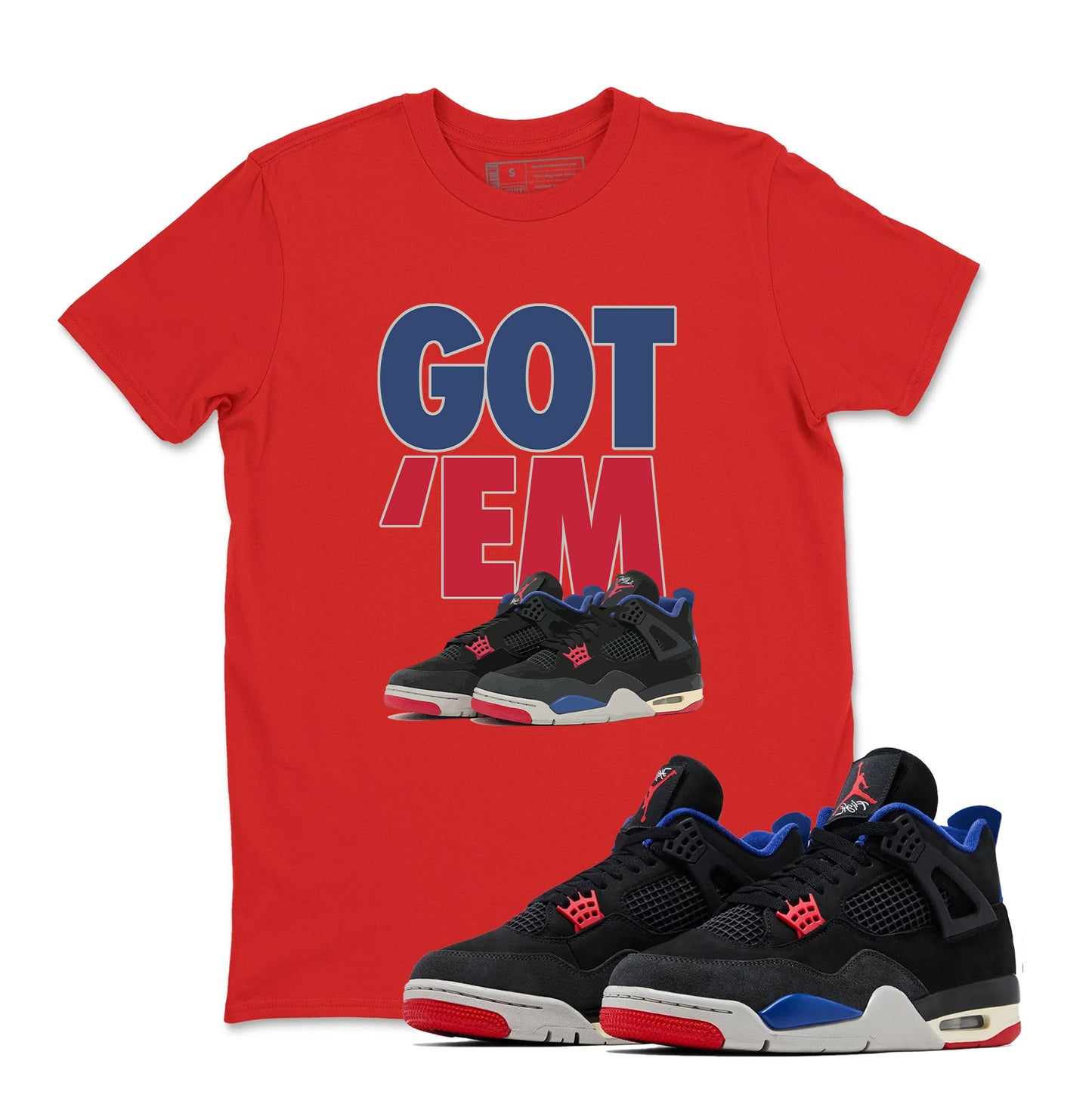 4 Rare Air Sneaker Match Shirt, Black Fire Red Deep Royal Tech Grey, Rare Air Jordan 4 Tshirt Adult Youth