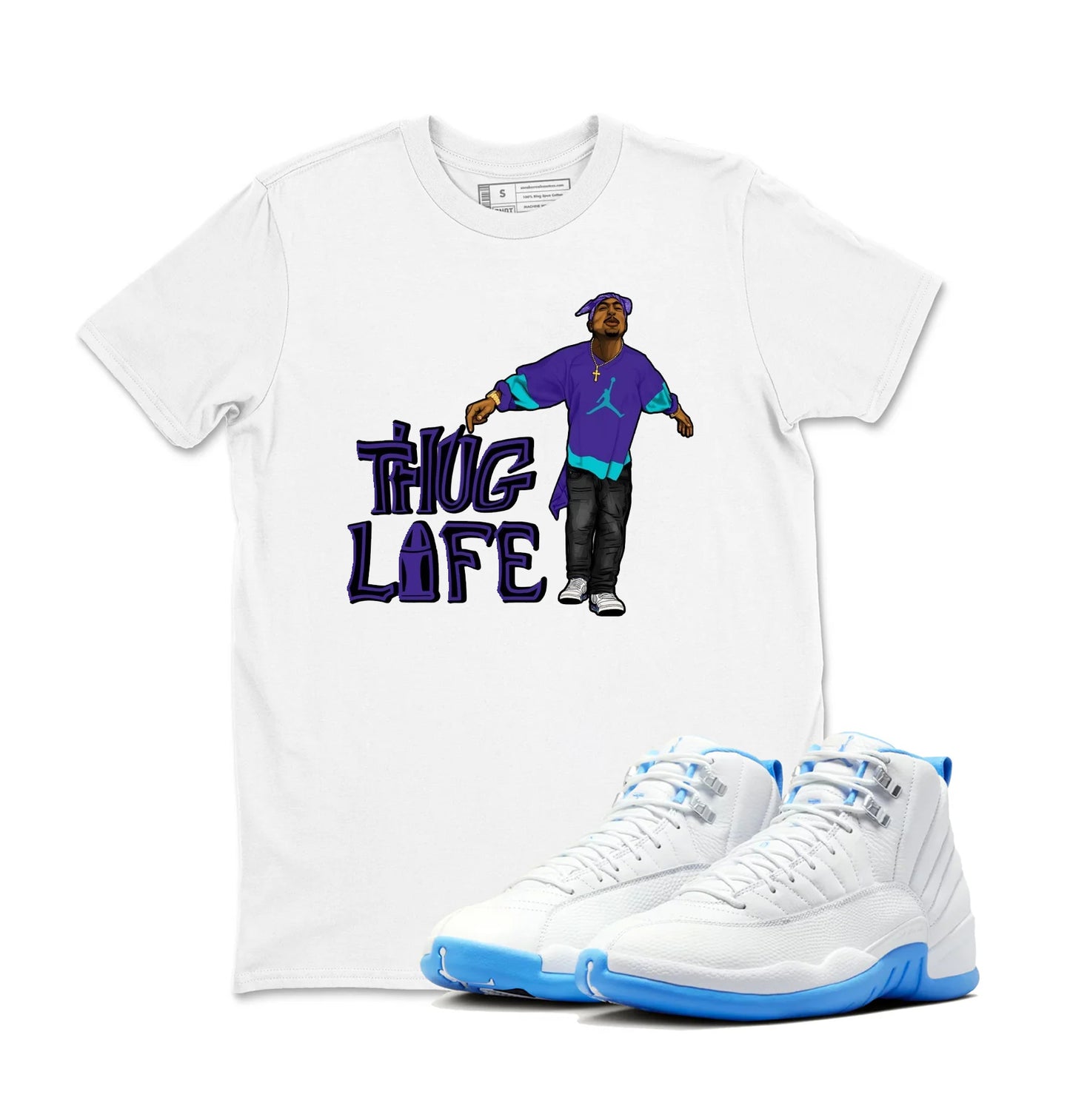 Shirt To Match AJ 5 Grape 2025 Sneaker Matching Tee Thug Life T-Shirt, Retro 5 grape Shirt, grape 5s Sneaker Tee