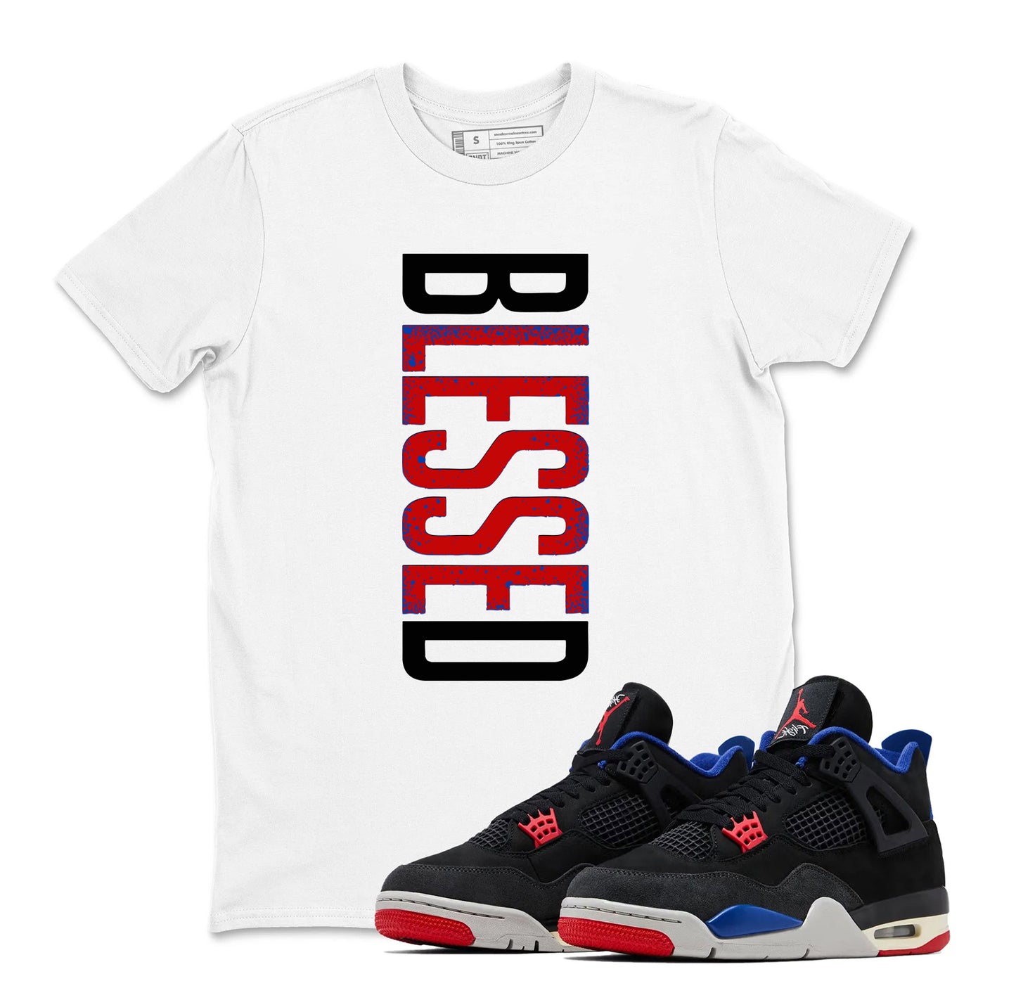 4 Rare Air Sneaker Match Shirt, Black Fire Red Deep Royal Tech Grey, Rare Air Jordan 4 Tshirt Adult Youth