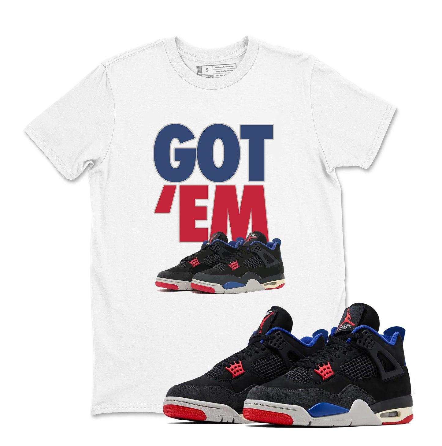 4 Rare Air Sneaker Match Shirt, Black Fire Red Deep Royal Tech Grey, Rare Air Jordan 4 Tshirt Adult Youth
