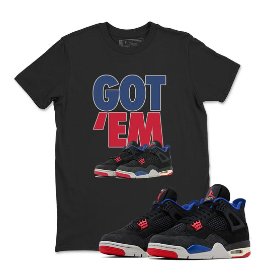 4 Rare Air Sneaker Match Shirt, Black Fire Red Deep Royal Tech Grey, Rare Air Jordan 4 Tshirt Adult Youth